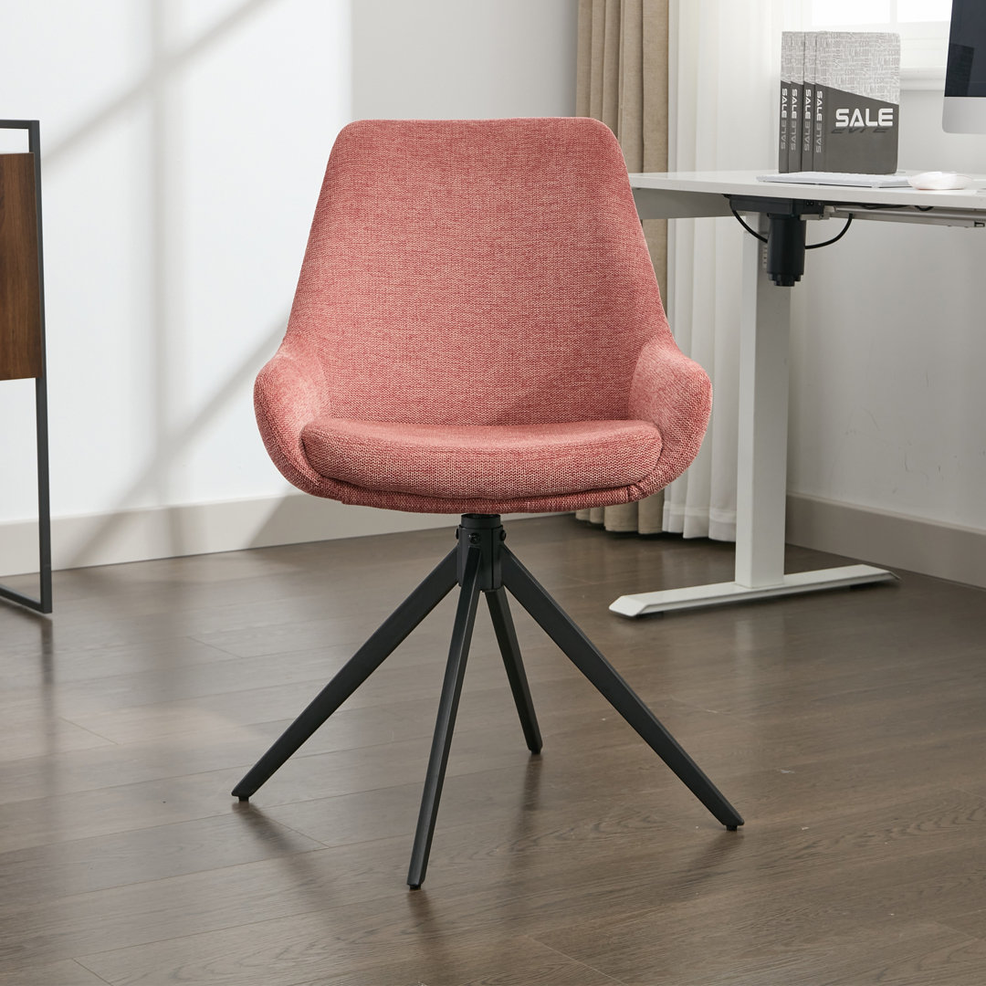 Loklun Linen Office Chair George Oliver Upholstery 