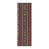 1950S Vintage Chaput Kilim Rug In Red And Brown, Multicolor Stripe Patterns