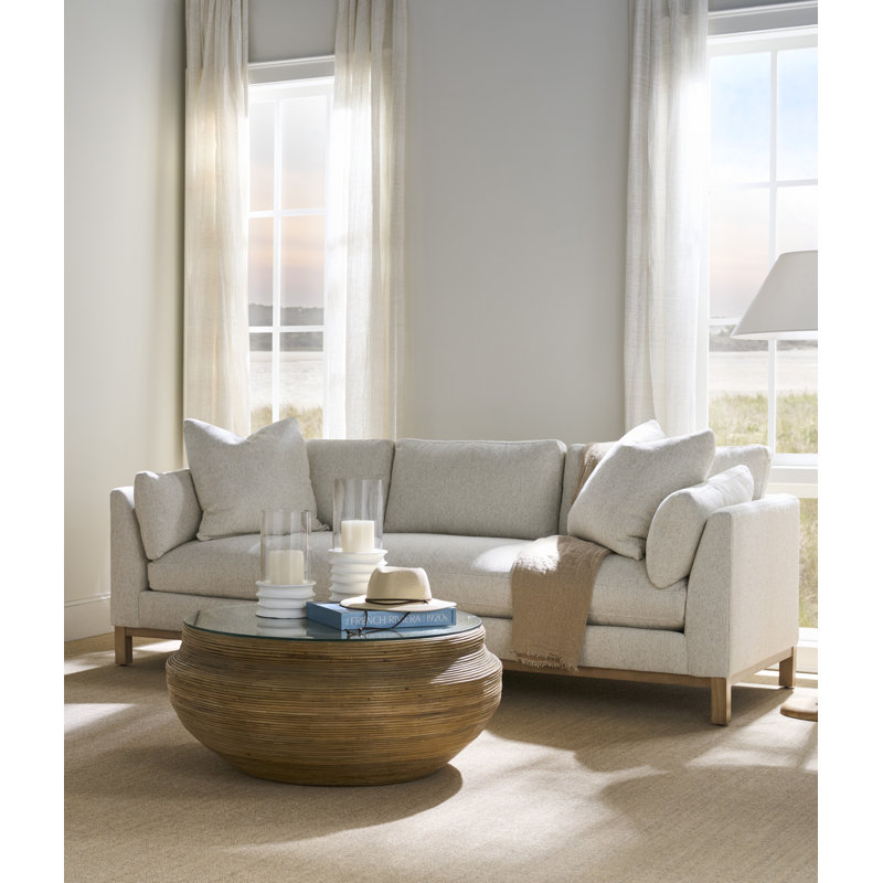 Boden 99'' Sofa Bench Cushion,  Tan Boucle