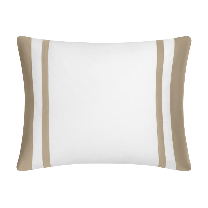 Savoy Sham, White/Candlelight, Euro