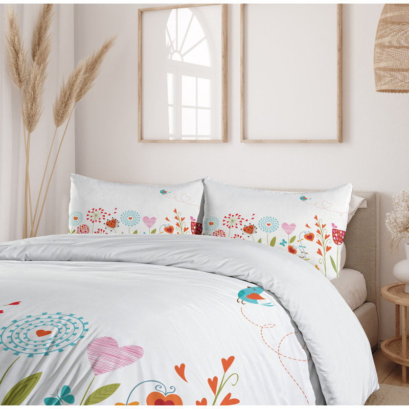 Cottage Americana Polyester Floral Duvet Cover