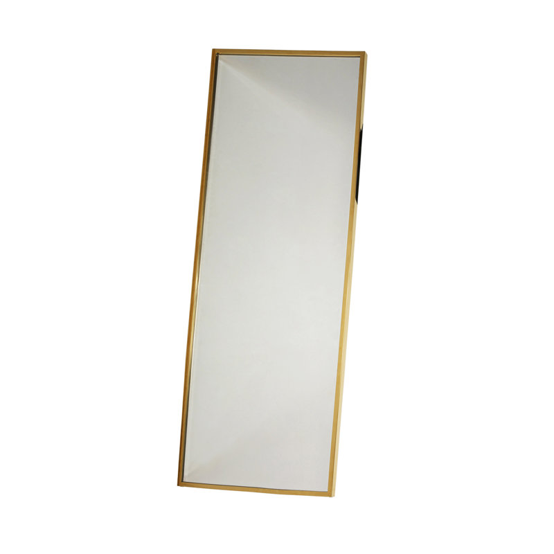 Abshire Mdf Rectangle Wall Mirror, Stainless