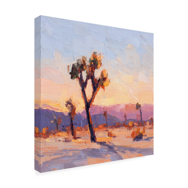 Art mural sur toile tendue - "Desert Sky at Joshua Tree I", décoration murale pour le salon, la chambre à coucher ou le bureau - 24 x 24