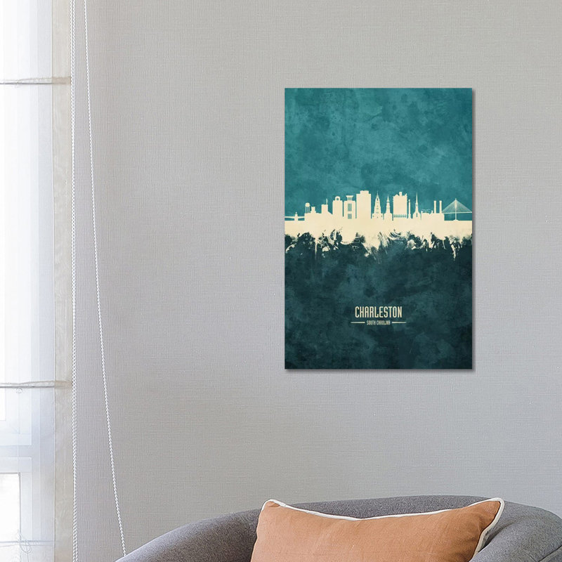 Charleston South Carolina Skyline by Michael Tompsett - Wrapped Canvas Painting, 66.04 cm H x 45.72 cm W