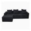 Canapé modulaire convertible convertible en microfibre-1257784183