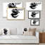 Noir et blanc torsadé, reproduction d'art sur toile-1315841760-1315841767