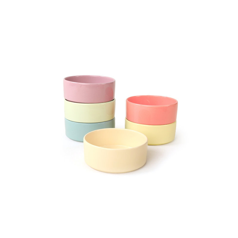 Durable Ceramic Bowl Set (6 Pieces), 5.5 in Diameter, 17.6 fl oz Capacity | 100% Ceramic Stoneware, Antibacterial, Easy Clean, Thermal Shock Resistant | Dishwasher & Microwave Safe, Perfect for Daily Use
