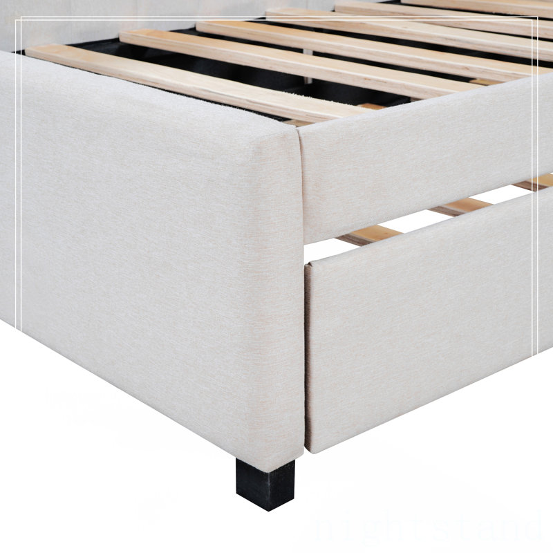 Upholstered Daybed, Beige, Twin