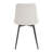 White Artificial Leather Backrest Cushion Dining Chair