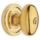 Egg  Keyed Entry Door Knob Set with Classic Rosette