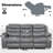 Lacreta Humes Air Leather Recliners Living Room Set 3 Seats Sofa-103563009