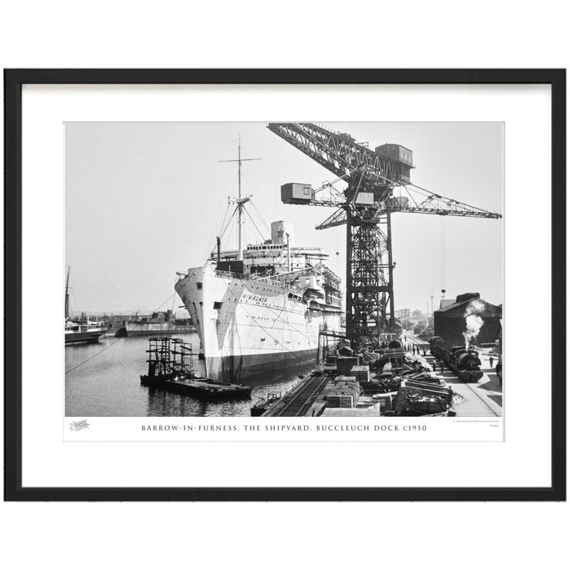 Barrow-in-Furness, The Shipyard, Buccleuch Dock C1950 by Francis Frith - Single Picture Frame Print