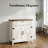 30" Farmhouse White Sideboard – Rustic Barn Door Storage