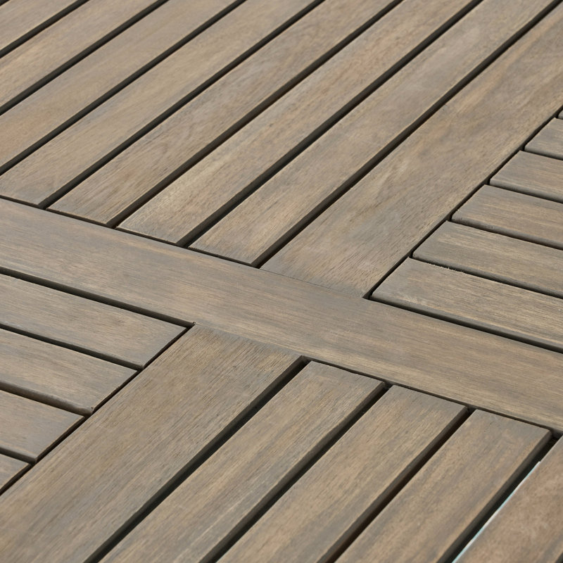 Table d'extérieur en bois d'acacia, Gris