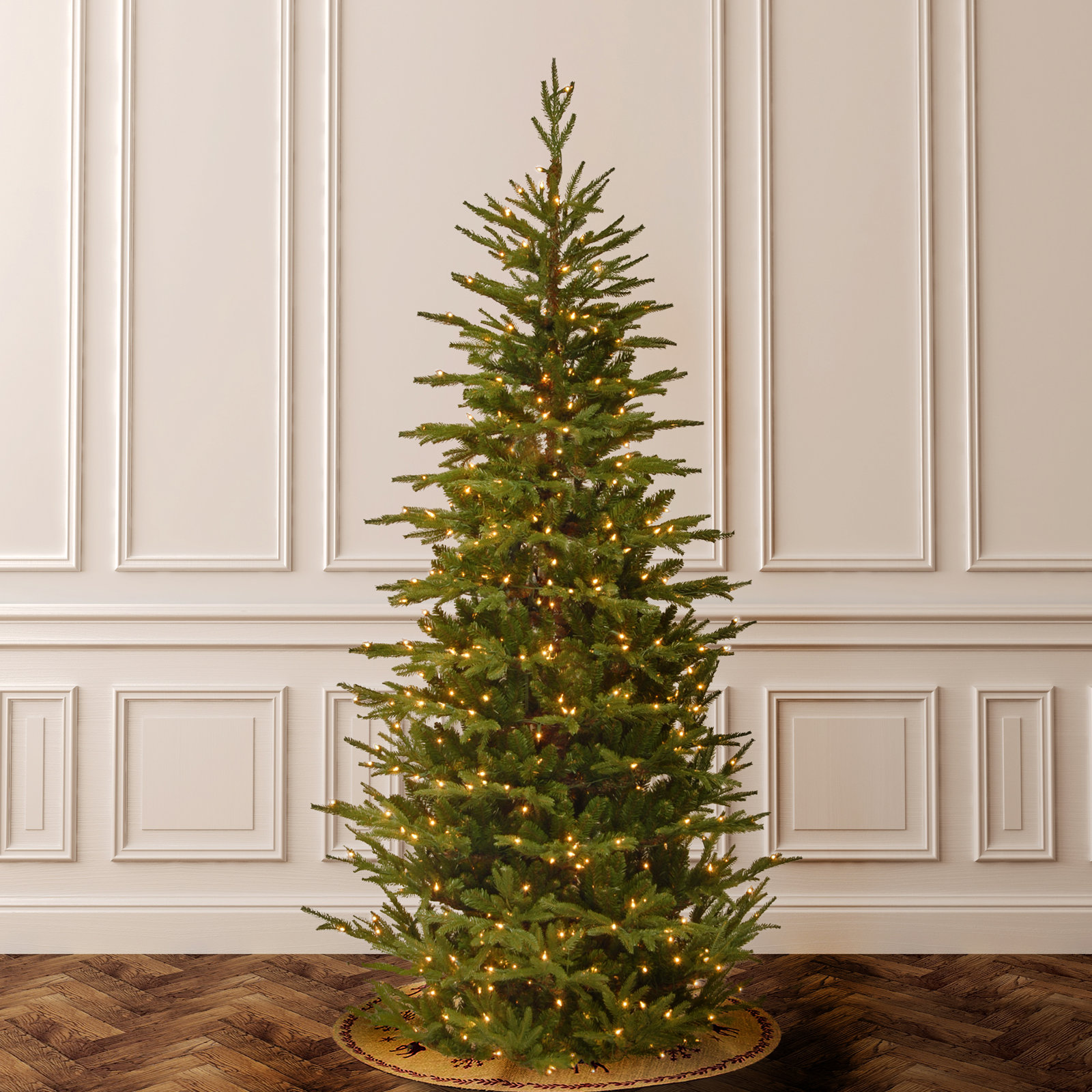 The Holiday Aisle® 7.5ft. Frasier Grande Slim Tree with Clear Lights