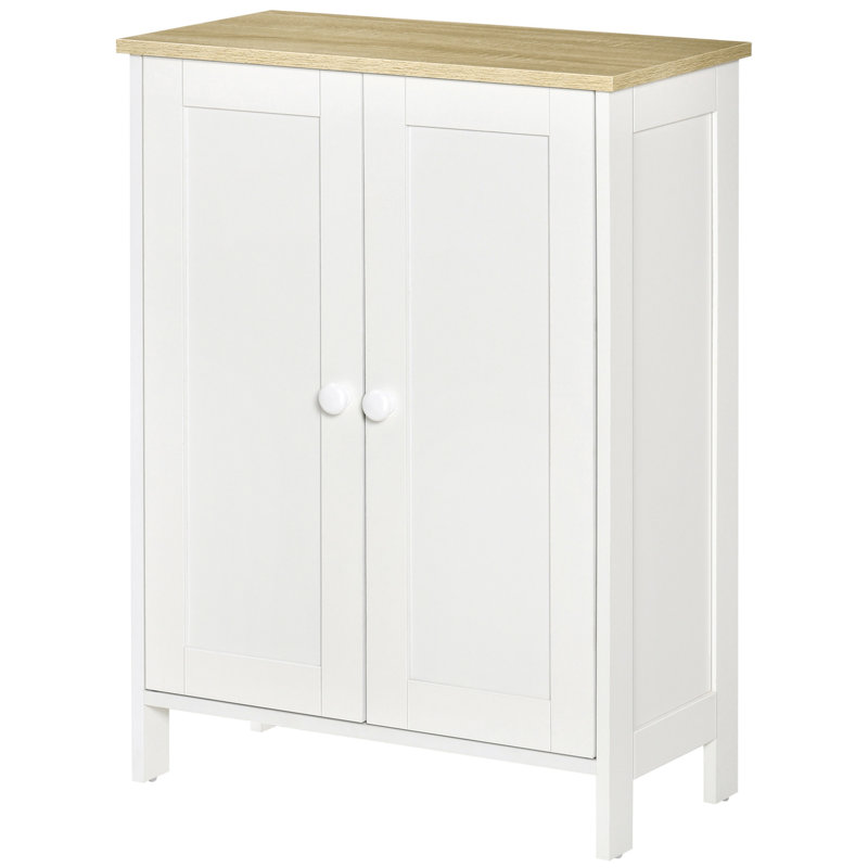 Armoire de rangement, armoire à double porte avec 2 tablettes réglables, pour le salon, la chambre à coucher ou le couloir, blanc