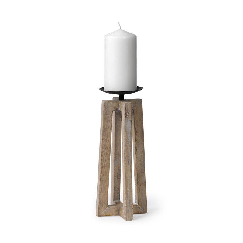 Astra Tabletop Candlestick, 12.5" H x 5" W x 5" D