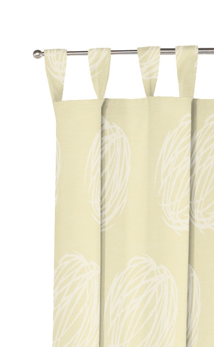 Lata Room Darkening Curtain Single Panel, Cream, 135cm Width x 245cm Drop