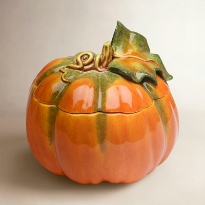 Brevard Small Ceramic Pumpkin Box