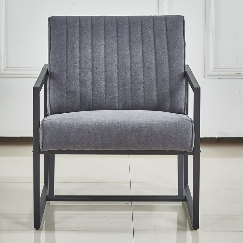 Fauteuil Everdeen, Tissu gris, Black