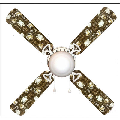 Ventilateur de plafond à 4 pales 42 po avec chaînette et ensemble d’éclairage inclus Yukon