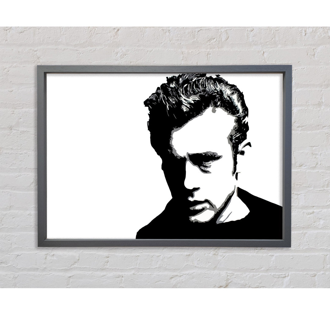 James Dean Pop Art Gerahmter Druck