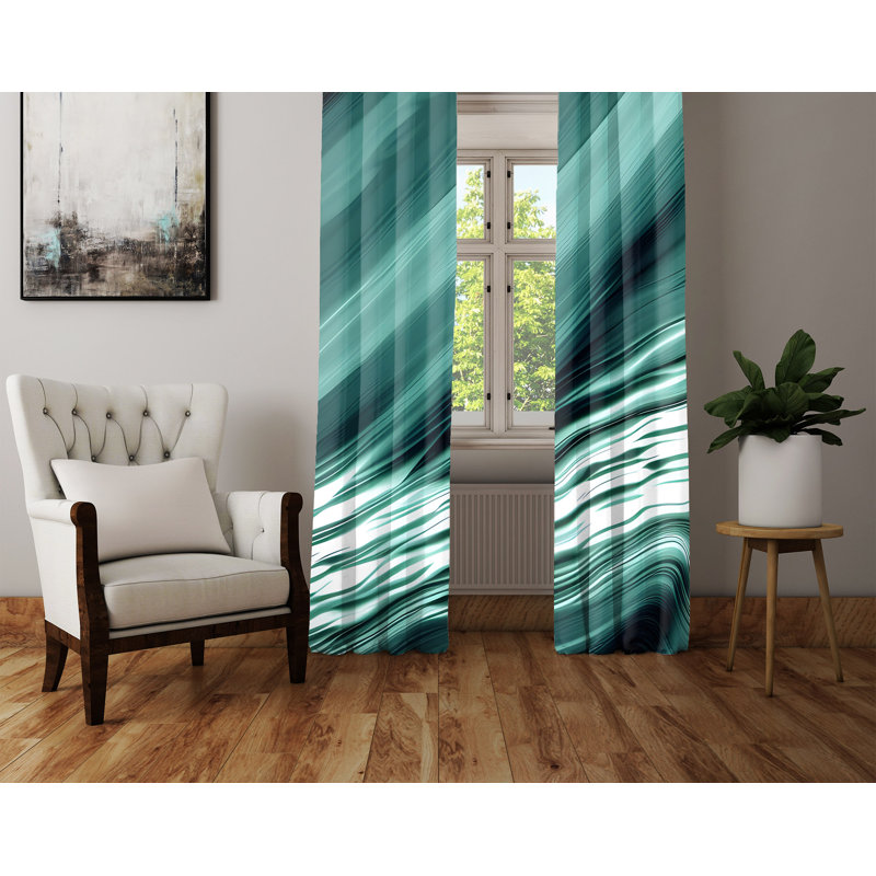 Paire de rideaux semi-transparents en polyester Nerseh, L 20 po x L 82 po
