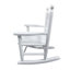 Chaise berçante en bois massif pour enfants en blanc pour une utilisation intérieure ou extérieure-1553639037