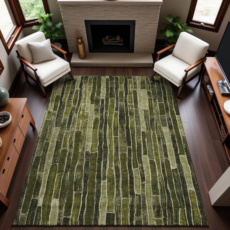 Tapis de qualité supérieure lavable à la machine Kumbhar AMF1301, Rectangle 10 pi x 14 pi
