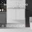 Meuble-lavabo flottant élégant avec portes à fermeture douce et comptoir en marbre de culture-133668246