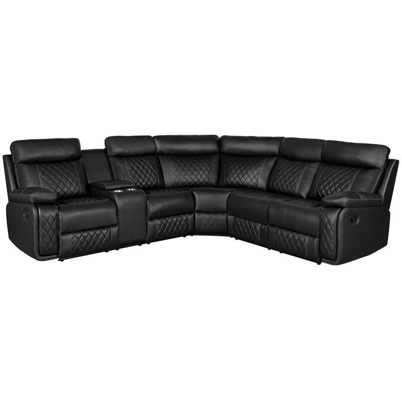 Fauteuil inclinable manuel de cinéma maison avec porte-gobelet, canapé inclinable avec rangement en PU pour le salon, cinéma maison