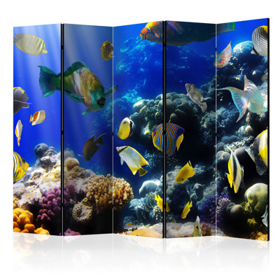 Gundhild 225cm W x 172cm H Solid Wood Folding Room Divider