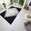 Tapis gris, tapis patchwork en peau de vache véritable 3 pi x 5 pi-976387713