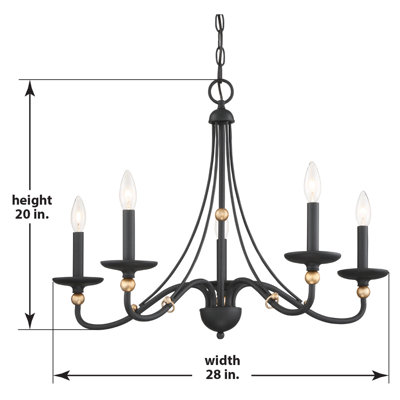 Everly Quinn Westchester County Sand Coal With Skyline Gold Chandelier
