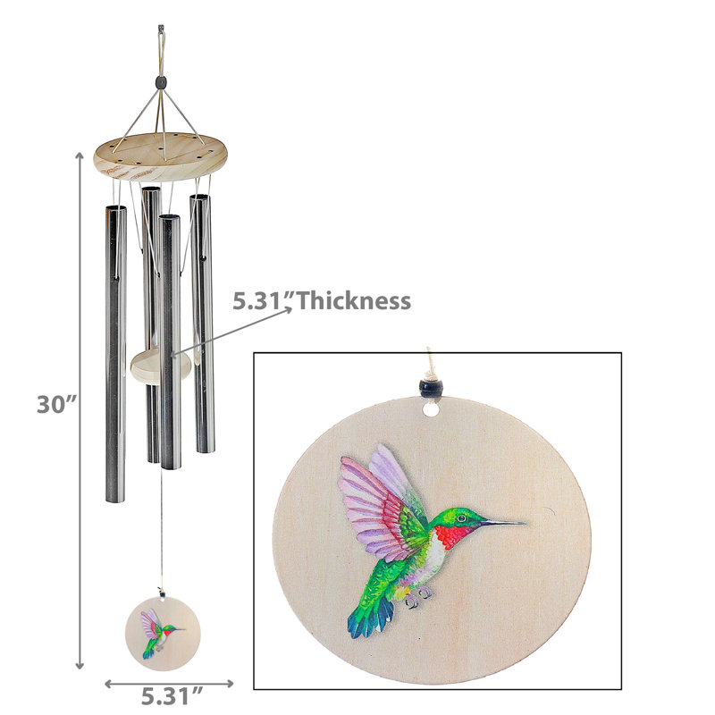 Carillon rond et naturel colibri