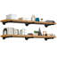 Ensemble de tablettes murales 60 "en bois rustique industriel 60" - Espresso-1805854927