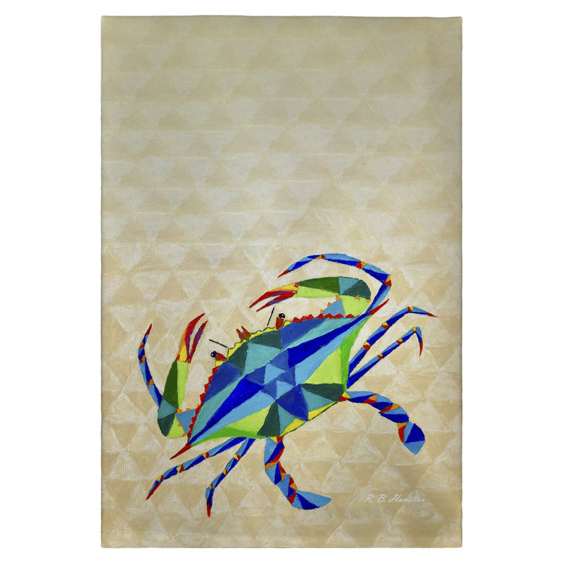 Serviette d'invité géométrique crabe