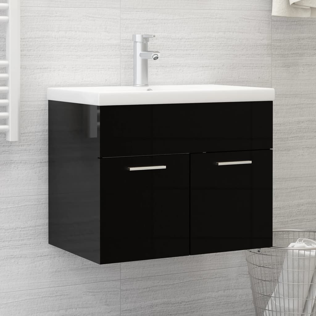 Black bathroom outlet vanity base