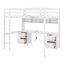 Lit mezzanine avec bureau, armoires, tiroirs et plateau de chevet, station de charge-206648832