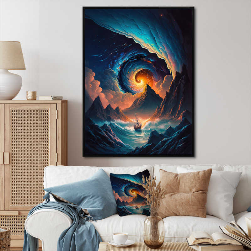 «End Of The World Fantasy II», impression sur toile, H 20 po x l 12 po x P 1 po, Cadre noir
