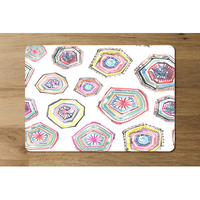 Mulder Polyester-Coated Hardboard Abstract Rectangle Placemat