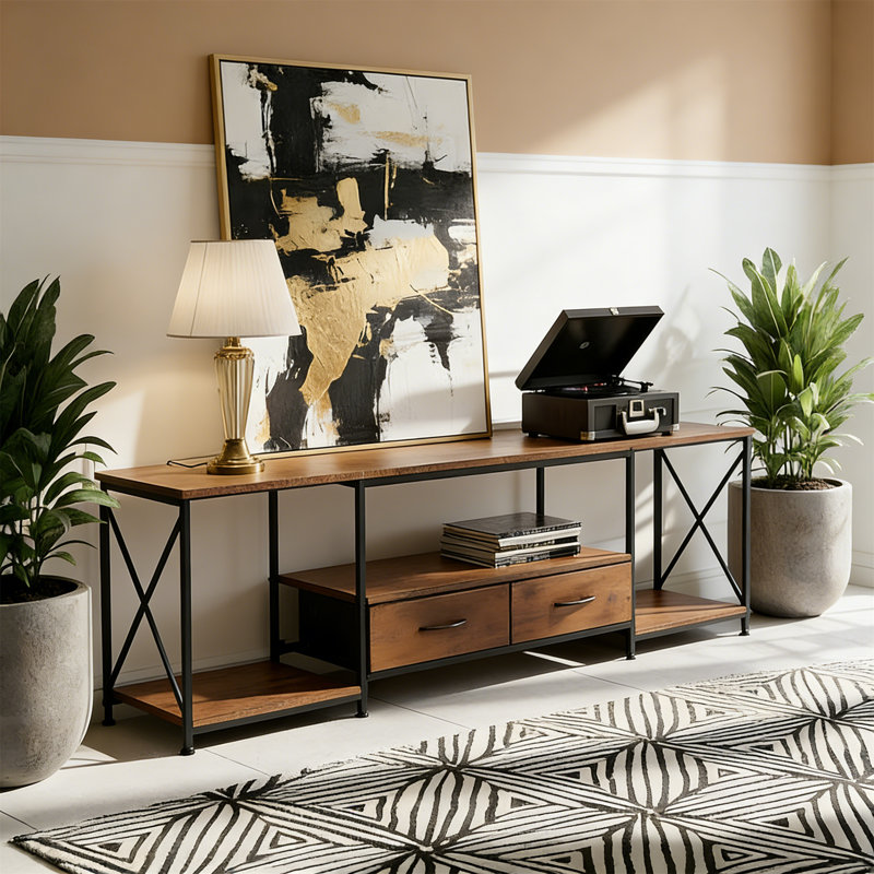 Unfinished TV Stand for TVs up to 28", Brown