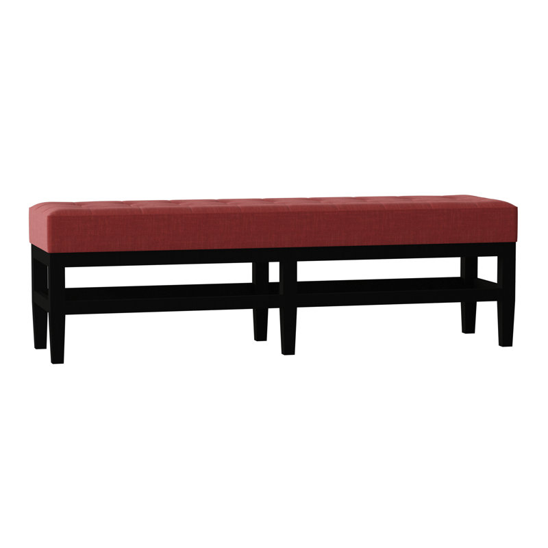 Banc rembourré Galindo-White, Acajou Lena, Naturel