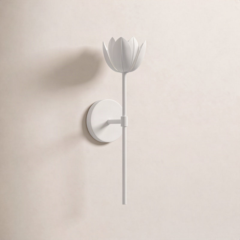 Dario 1-Light Dimmable LED Armed Sconce, White