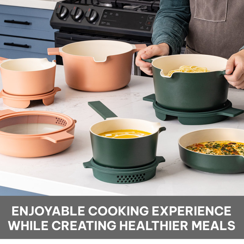 Alva 5-in-1 Black Ceramic Nonstick Cookware Set