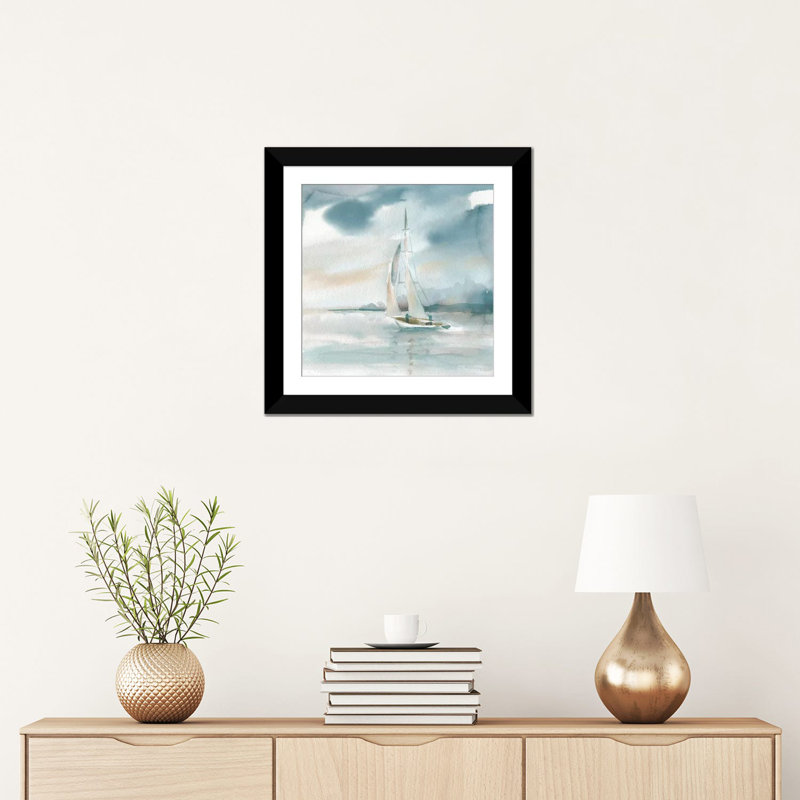 «Subtle Mist», reproduction sur toile, Papier d'art encadré noir, Blanc, H 24 po x l 24 po x P 1 po