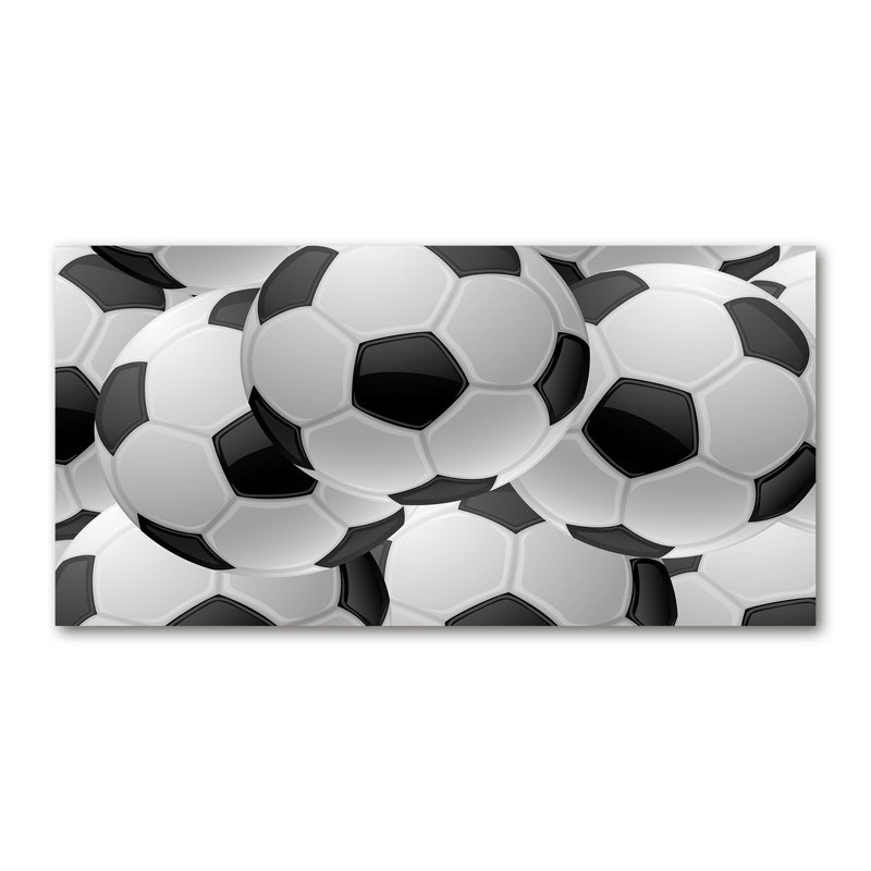 Avielle Sport - Black And White - Football - No Frame Print on Glass