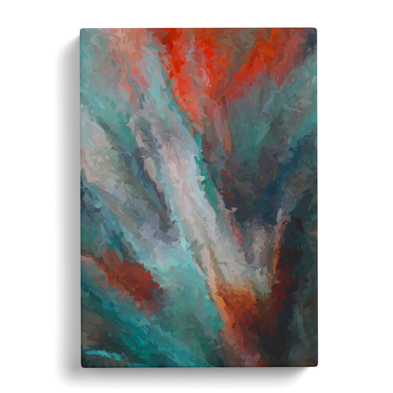Hunted By The Fires Abstract - Wrapped Canvas Painting, 50cm H x 35cm W x 3cm D