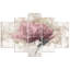 5 Piece Pink Vintage Flower - 5 Piece No Frame Print on Canvas-756360791