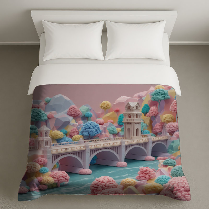 Housses de couette Pastel Fantasy Landscape, Grand lit